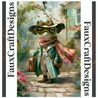 Cute Whimsical Fantasy Frog Decoupage Left 126