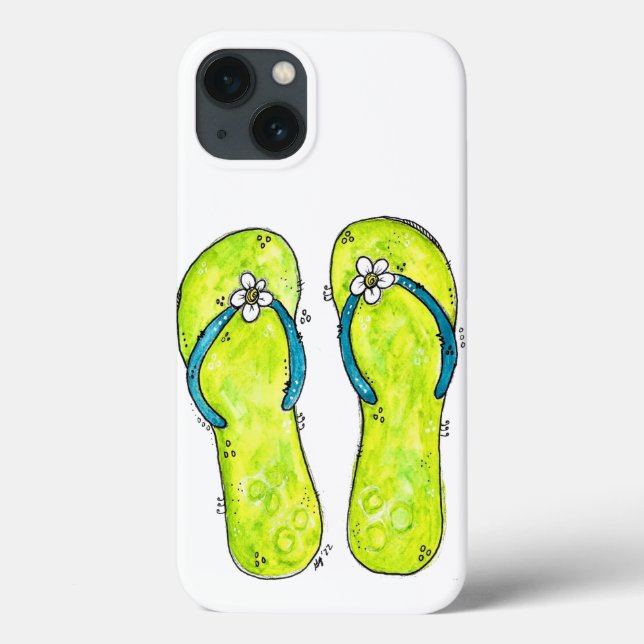 Cute Whimsical Flip Flops Case-Mate iPhone Case (Back)