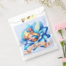 Cute Whimsical Floral Sweet Dreams Sleeping Fairy Favour Bags