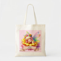 Cute Whimsical Floral Sweet Dreams Sleeping Fairy