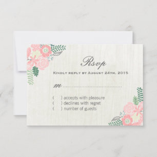 Cute Whimsical Flower RSVP Cards
