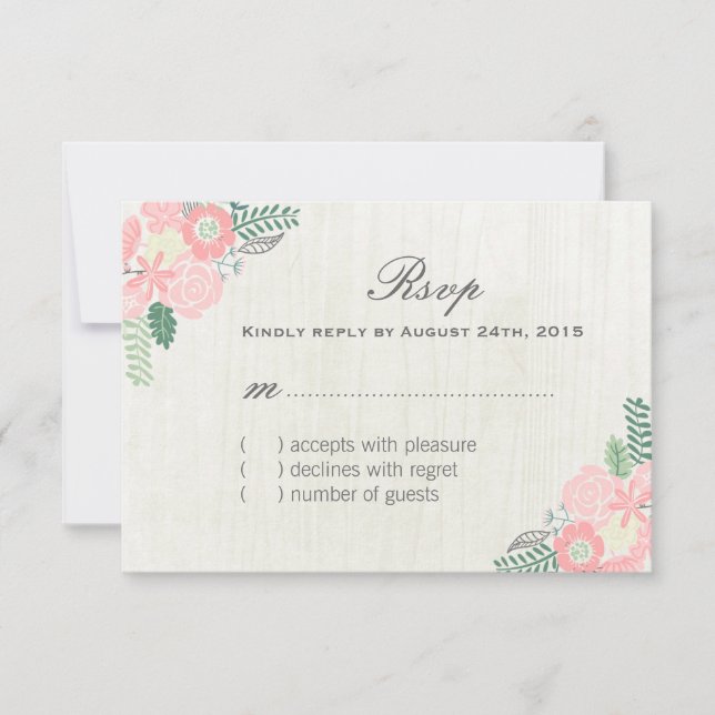 Cute Whimsical Flower RSVP Cards (Front)