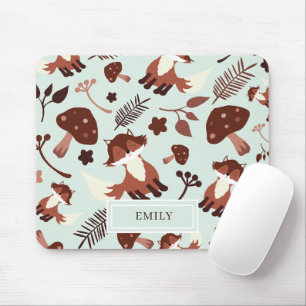 Cute Whimsical Fox Mouse Pad