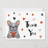 Cute Whimsical French Bulldog Wedding