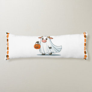 Cute, whimsical, ghost cow body cushion