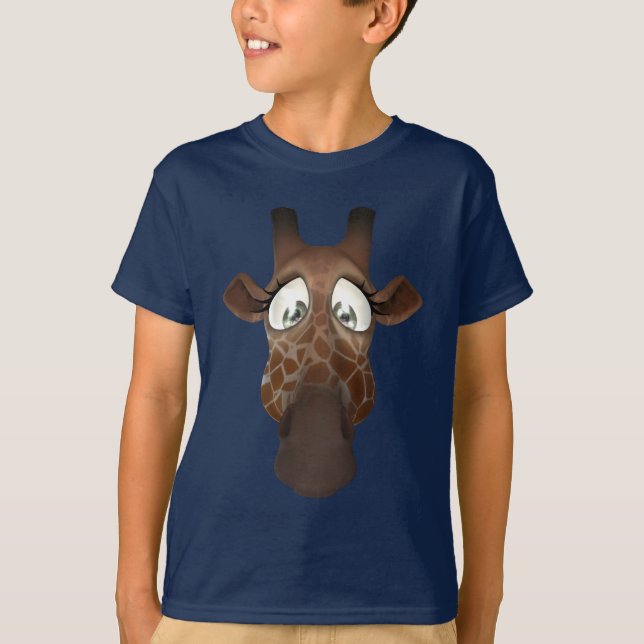 Cute Whimsical Giraffe T-Shirt (Front)
