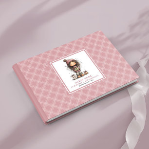 Cute whimsical girl 7th birthday memory guest book