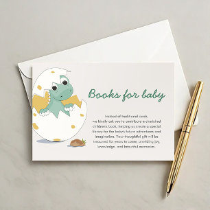 Cute Whimsical Green Baby Dino Book Request Insert
