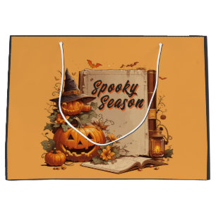 Cute Whimsical Halloween Spooky Season Large Gift Bag