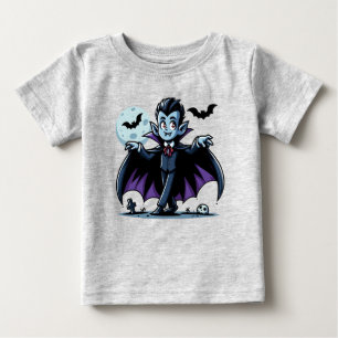Cute, whimsical Halloween vampire Baby T-Shirt