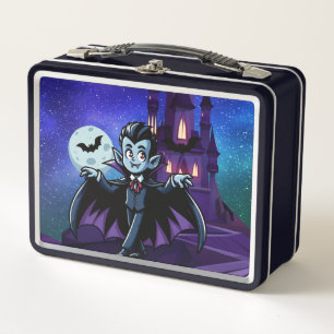Cute, whimsical Halloween vampire Metal Lunch Box