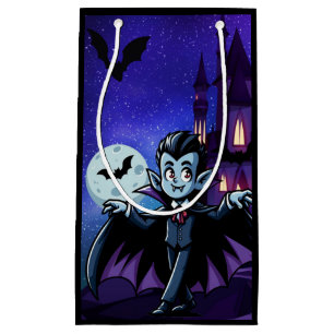 Cute, whimsical Halloween vampire Small Gift Bag