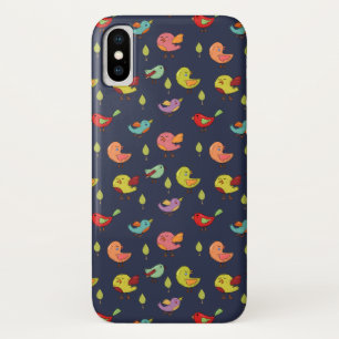 Cute Whimsical Hand-Drawn Birds Pattern Case-Mate iPhone Case