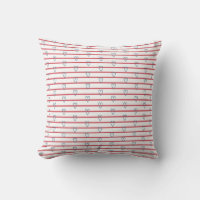 Cute Whimsical Hearts and Stripes Doodle Red Blue