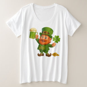 Cute/whimsical leprechaun Saint Patrick's Day Plus Size T-Shirt