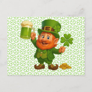 Cute/whimsical leprechaun Saint Patrick's Day  Postcard