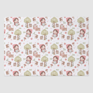 Cute Whimsical Little Red Riding Hood Storybook Tissue Paper