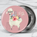 Cute Whimsical Modern Floral Llama I Love You 3 Cm Round Badge<br><div class="desc">This modern design features a cute whimsical floral llama with "I Love You" in modern handwritten script on a dusty pink background. #love #iloveyou #llama #animal #whimsical #chic #stylish #style #elegant #floral #botanical #animal #pink #buttons #accessories #stockingstuffers #girly #cool #fun #feminine #trendy</div>