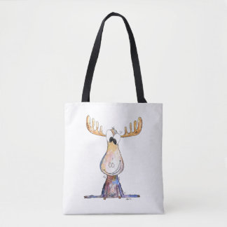 Cute Whimsical Moose Tote Bag