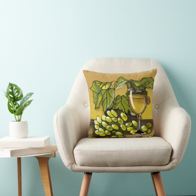 Cute Whimsical Pillow | Artistic Decorative Cushio (Chair)