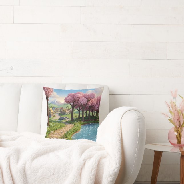 Cute Whimsical Pillow | Artistic Decorative Cushio (Couch)