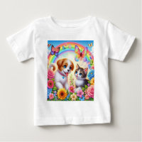 Cute/whimsical puppy/kitten rainbow