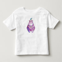 Cute Whimsical Purple Hippo