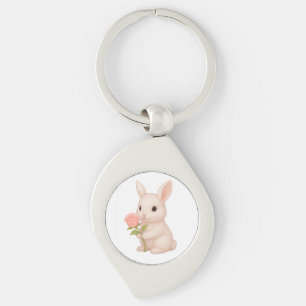 Cute & Whimsical Rabbit Charm Key Ring