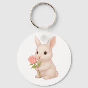 Cute & Whimsical Rabbit Charm Key Ring