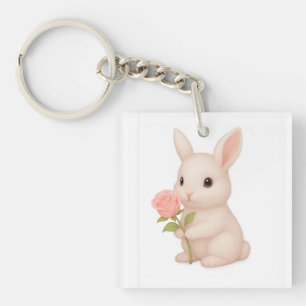 Cute & Whimsical Rabbit Charm Key Ring