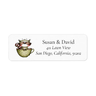 Cute Whimsical Racoon Teacup Woodland Forest