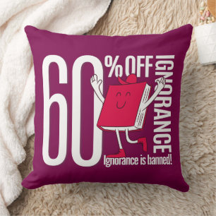 Cute Whimsical Red Book Character Cushion