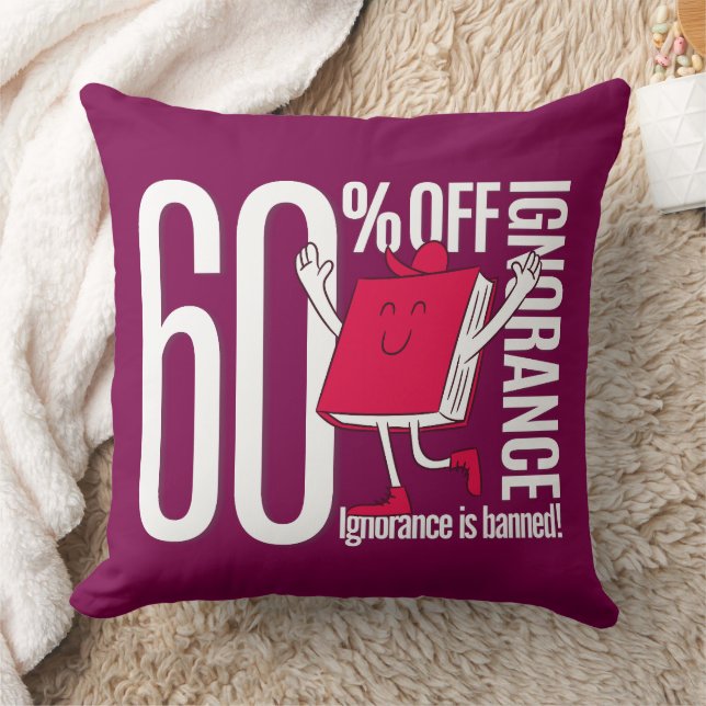Cute Whimsical Red Book Character  Cushion (Blanket)