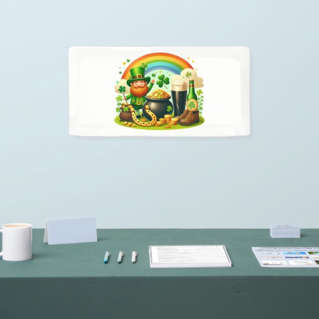 Cute, whimsical Saint Patrick's Day Banner (Tradeshow)