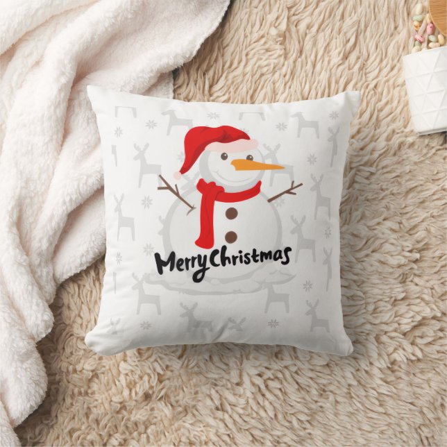 Cute Whimsical Santa Christmas family cushion (Blanket)
