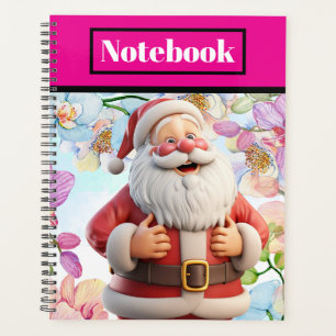 Cute Whimsical Santa Claus with Floral Planner