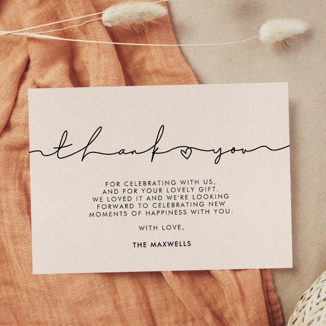 Cute whimsical script Baby shower Thank You Card (Creator Uploaded)