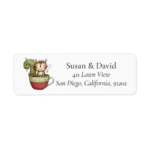 Cute Whimsical Squirrel Teacup Woodland Forest