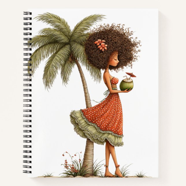 CUTE WHIMSICAL SUMMER THEMED GIRL NOTEBOOK (Front)