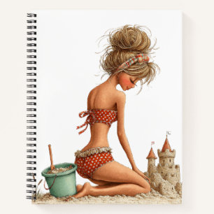 CUTE WHIMSICAL SUMMER THEMED GIRL NOTEBOOK