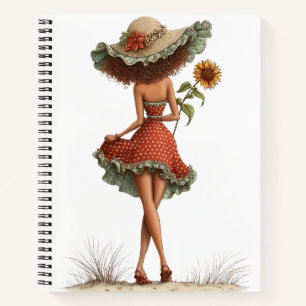 CUTE WHIMSICAL SUMMER THEMED GIRL NOTEBOOK
