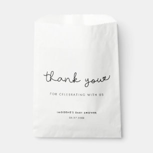 Cute whimsical typography Baby shower Favour Bags