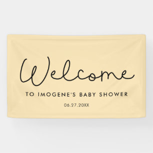 Cute whimsical typography Baby shower Welcome Banner