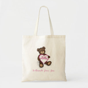 Cute Whimsical Valentine's Day Teddy Bear Tote Bag