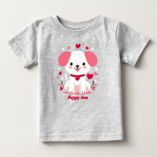 Cute whimsical valentine's puppy baby T-Shirt