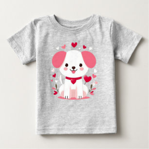 Cute whimsical valentine's puppy baby T-Shirt