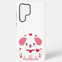 Cute whimsical valentine's puppy