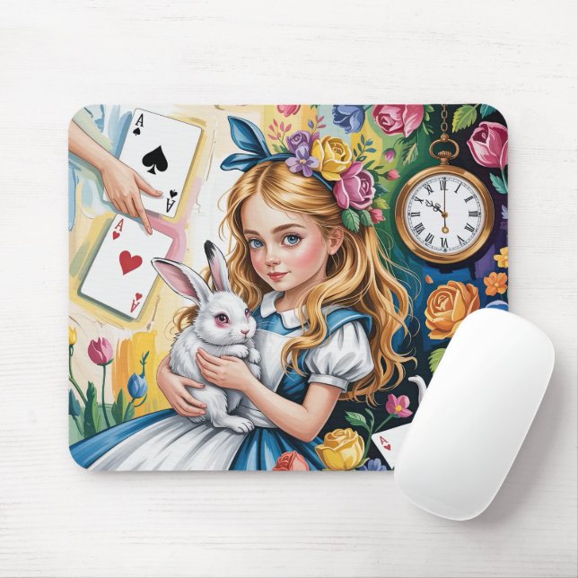Cute Whimsical Wonderland Mouse Pad (With Mouse)