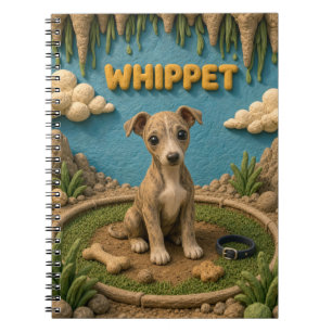 Cute Whippet Puppy, Baby Dog Notebook