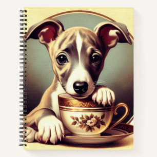 Cute Whippet Puppy Notebook